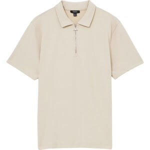 REISS ALBANY Textured Half Zip Polo Shirt